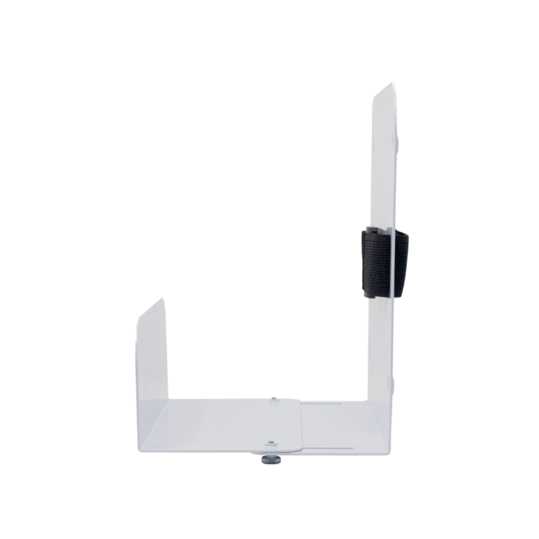 side view of AED wall bracket