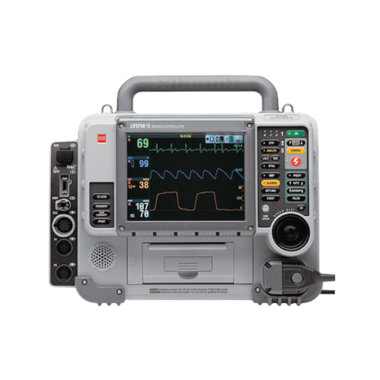 physio-control lifepak 15 with screen on