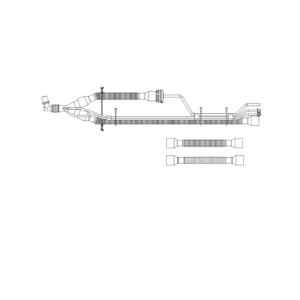 Vyaire Pediatric Patient Circuit without PEEP with Elbow for Vyaire CareFusion Revel Ventilator, 15mm SPU (Pack of 10)