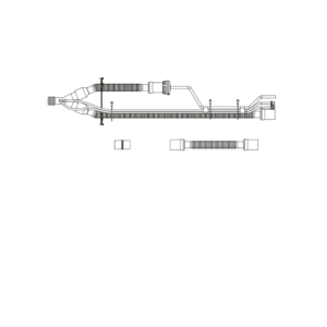 Vyaire Pediatric Patient Circuit without PEEP for Vyaire CareFusion LTV Series 1100, 1150, and 1200 Ventilators, 15mm SPU (Pack of 10)