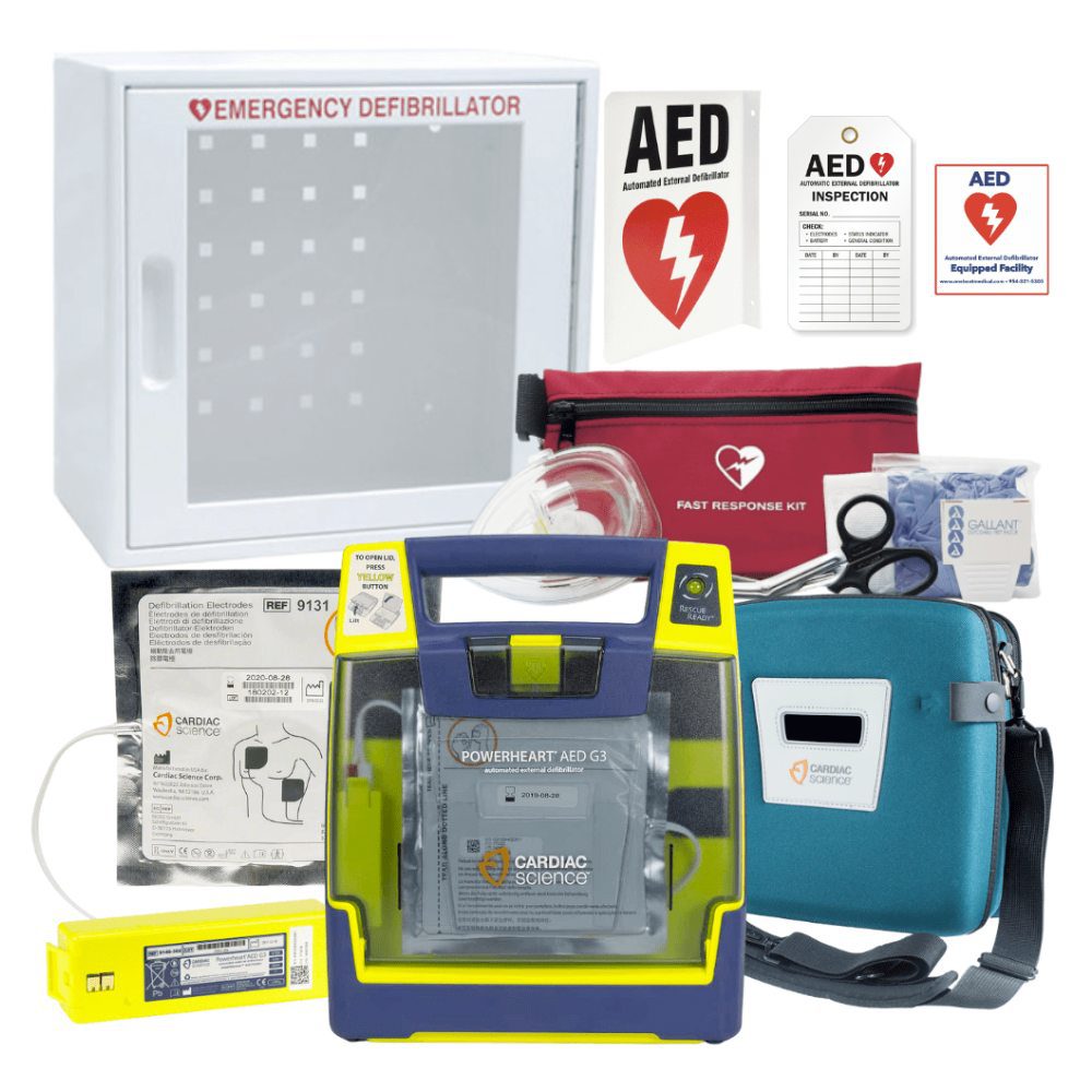 Complete Refurbished AED Defibrillator Package One Beat Medical