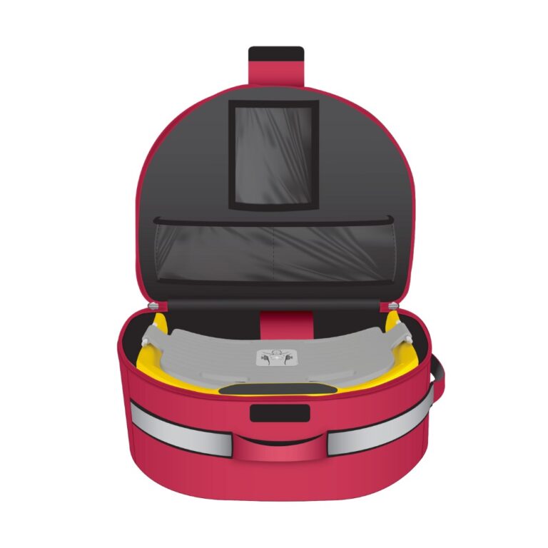 red carry case for defibtech lifeline arm xr acc